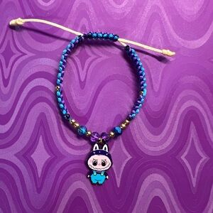 Labubu Beaded Bracelet with Cartoon Charm